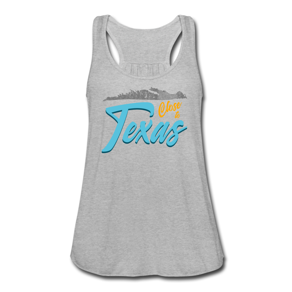 Close to Texas -  Women's Flowy Tank Top by Bella - heather gray