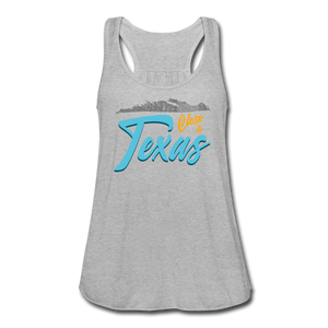 Close to Texas -  Women's Flowy Tank Top by Bella - heather gray