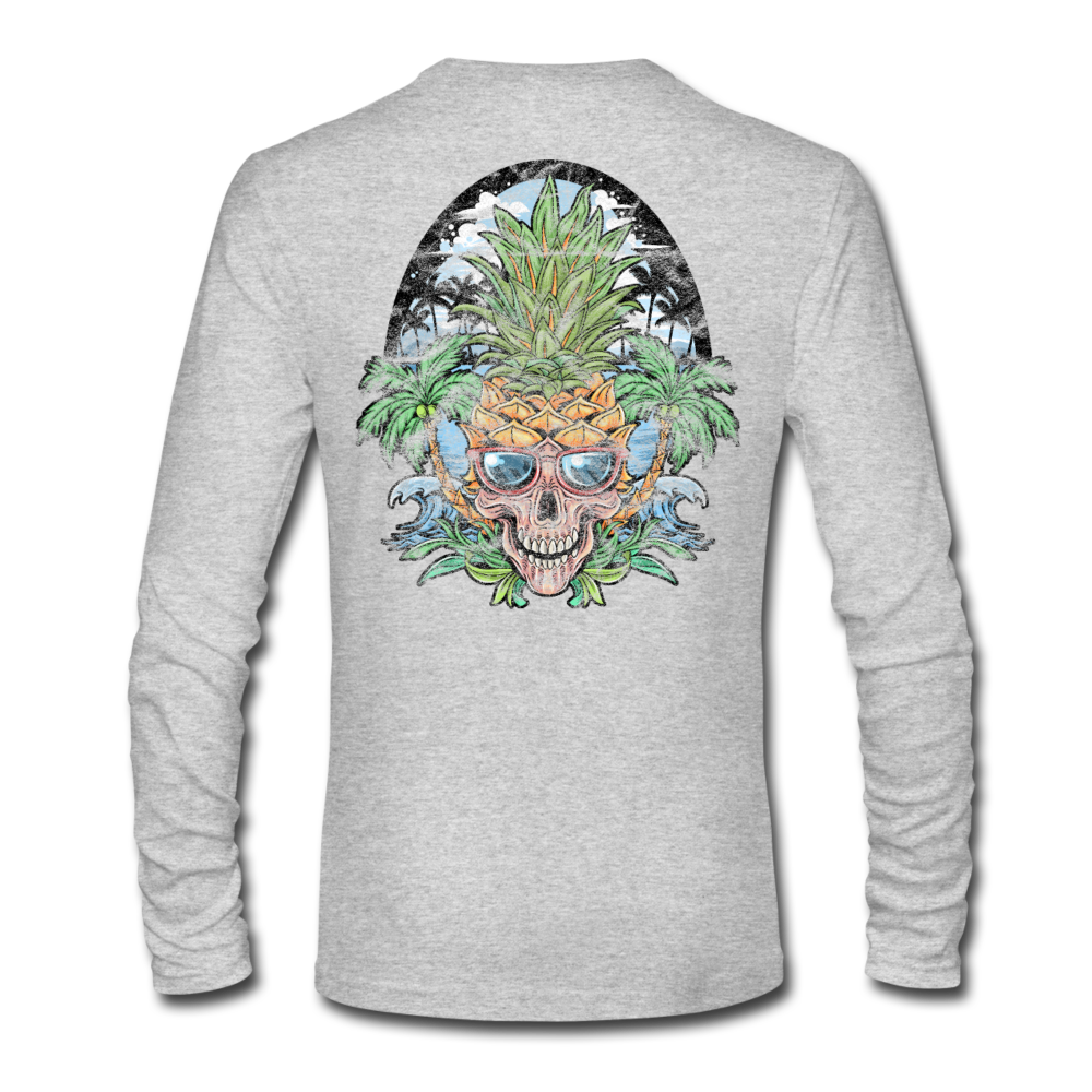 Pineapple Palms - Men's Long Sleeve T-Shirt - heather gray